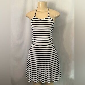 Striped Halter Neck Dress